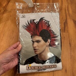 Double Mohawk Wig in Red and Black